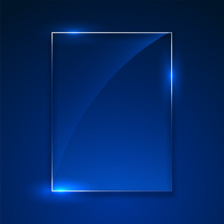 shiny and clear glass frame background for perfect texture vectorのイラスト素材