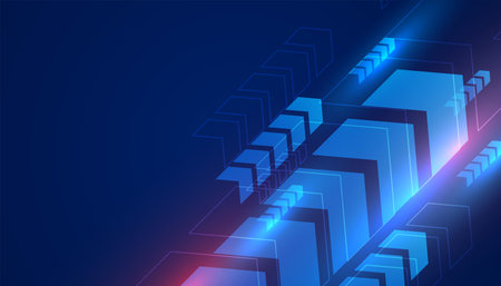 modern geometric arrow backdrop for business presentation vectorのイラスト素材