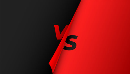 paper curl style versus banner in for esport tournament vectorのイラスト素材