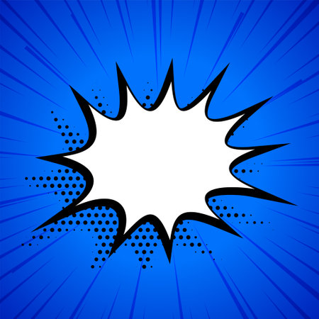 cartoon style empty chat bubble retro background design vectorのイラスト素材
