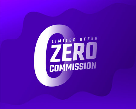 zero percent commission or tax free promo background design vectorのイラスト素材