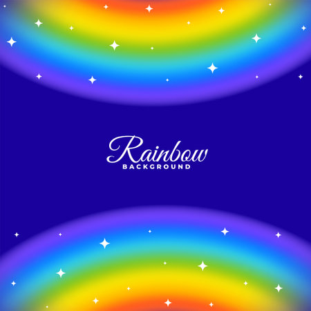decorative natural rainbow spectrum background with star design vectorのイラスト素材