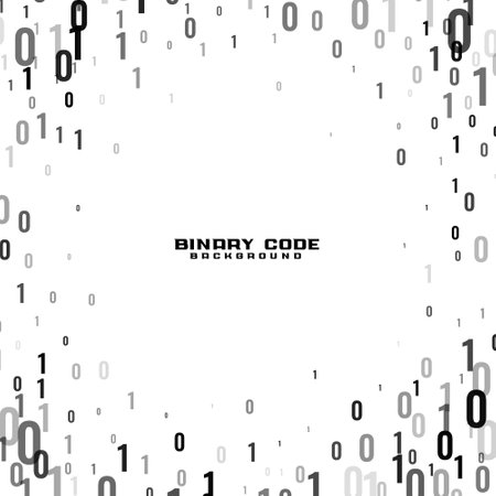 cyberspace binary code white background design vectorのイラスト素材
