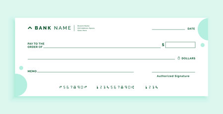 modern bank cheque check voucher template vectorのイラスト素材