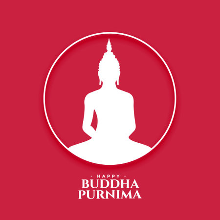 happy buddha purnima or vesak day cultural background design vectorのイラスト素材