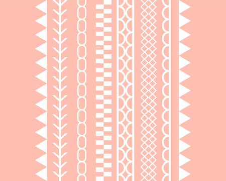 handmade pack of lace pattern border background design vectorのイラスト素材