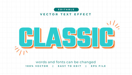 modern classic lettering in text edit style vectorのイラスト素材