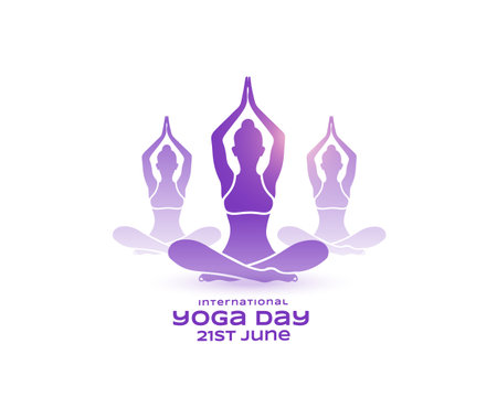 world yoga day celebration background for peace and meditation vectorのイラスト素材