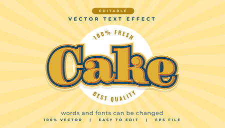 creative and editable cake font text edit style vectorのイラスト素材