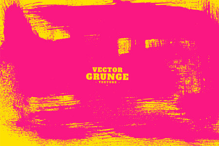 pink and yellow grungy texture backdrop with brush stroke effect vectorのイラスト素材