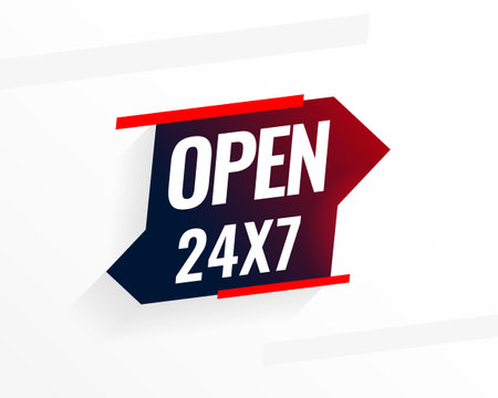 24 hrs and 7 days always open service assistant poster vectorのイラスト素材