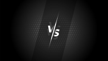 game on! dark black versus banner for esport tournament vectorのイラスト素材