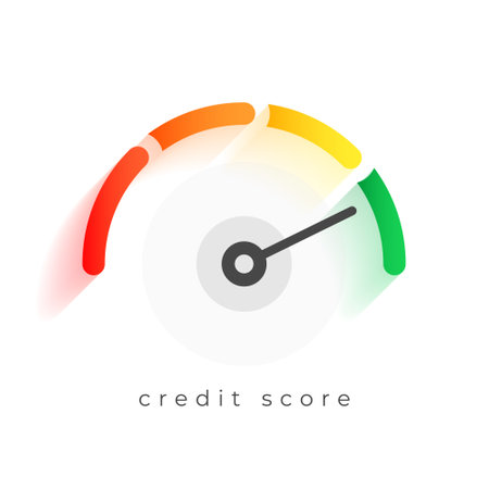 credit score scale gauge for digital survey vectorのイラスト素材