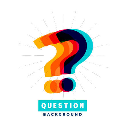 artistic question mark sign background solve mystery and confusion vectorのイラスト素材