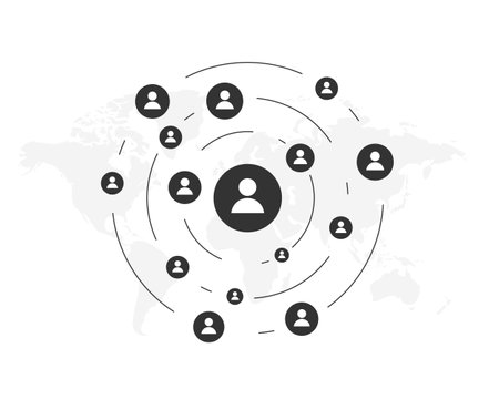 human group connecting topology concept background design vectorのイラスト素材