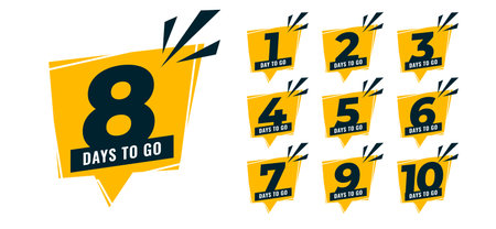 number of days left countdown timer for sale promotion vectorのイラスト素材