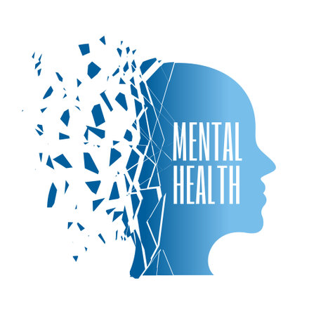 mental health awareness concept background design vectorのイラスト素材