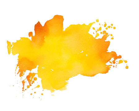 abstract yellow watercolor ink spot texture background vectorのイラスト素材