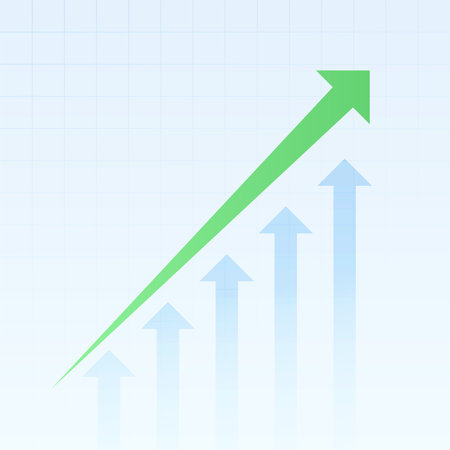 corporate business growth arrow showing upward trend vectorのイラスト素材