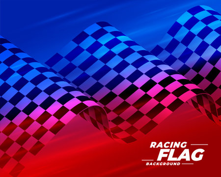 wavy style black and white racing flag background for auto sport vectorのイラスト素材