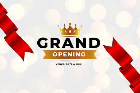 grand opening event bokeh banner celebrate the startup beginning vectorのイラスト素材