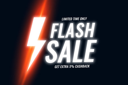 shiny flash sale marketing poster with discount details vectorのイラスト素材