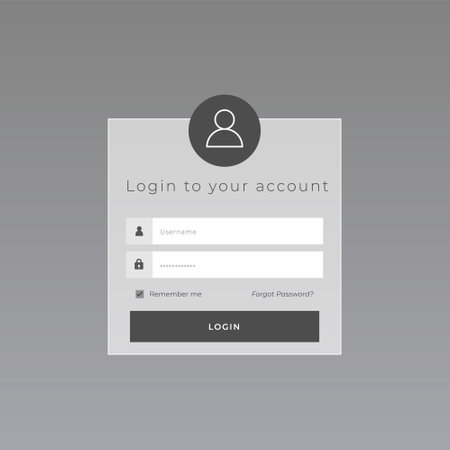 business login form template enter web screen vectorのイラスト素材