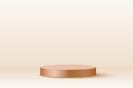 blank 3d podium round stage background for product advertisement vectorのイラスト素材