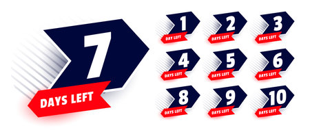 modern number of days left tag for special offer vectorのイラスト素材