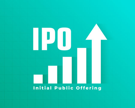 initial public offering ipo concept background with growth chart vectorのイラスト素材