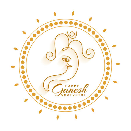 indian festive ganesh chaturthi cultural background design vectorのイラスト素材