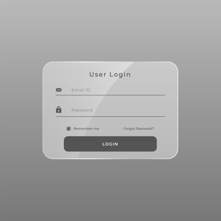 secure username and password login page screen template design vectorのイラスト素材