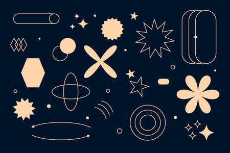 hand drawn y2k native figure sign in pack vectorのイラスト素材