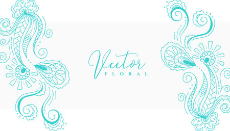 traditional indian floral art background for invitation decor vectorのイラスト素材