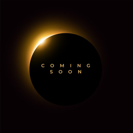 coming soon stay tuned sunrise dark background design vector