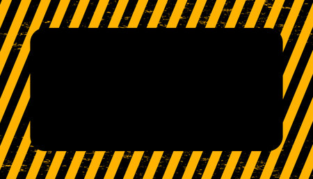 safety caution blank background with yellow and black stripe vectorのイラスト素材