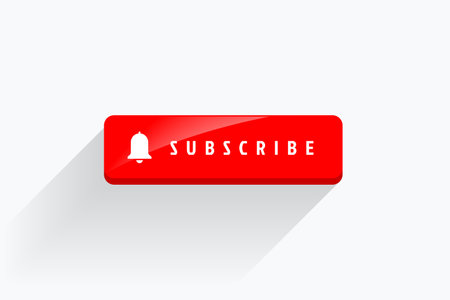 3d style subscription bell icon for web app vector