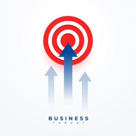 growth arrow moving towards business target background design vectorのイラスト素材