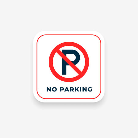 no parking zone or not allowed signboard design vectorのイラスト素材