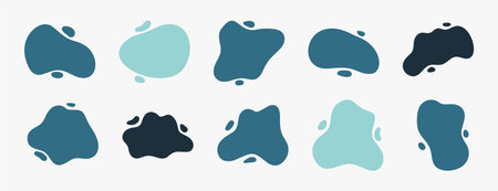collecting of irregular blob shape element design vectorのイラスト素材