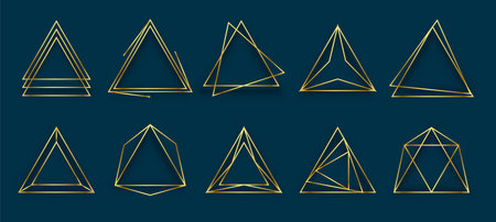 vintage style golden border frame banner in collection vectorのイラスト素材