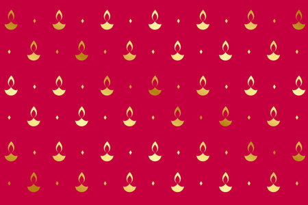 artistic golden shubh diwali diya pattern background design vectorのイラスト素材