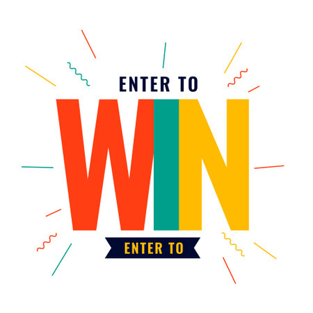 register now to win lucky draw template in modern style vectorのイラスト素材