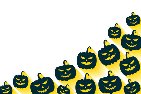halloween pumpkin white background with text space vectorのイラスト素材