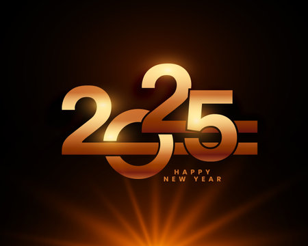 stylish 2025 new year holiday dark background design vectorのイラスト素材