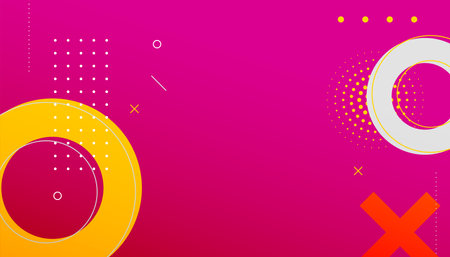 geometric memphis pattern banner with modern art composition vectorのイラスト素材