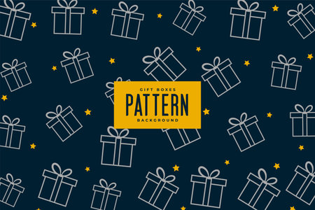 present box pattern background for xmas party celebration vectorのイラスト素材