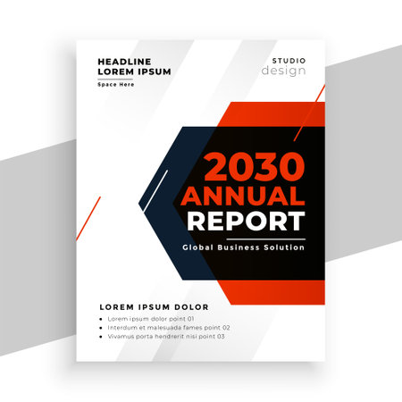 professional annual report concept flyer for yearly information vectorのイラスト素材