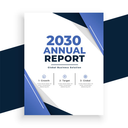 a4 page annual report leaflet a company stationery vectorのイラスト素材