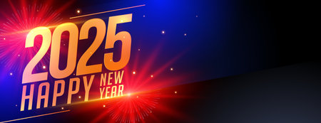 2025 new year invitation banner for social media post vectorのイラスト素材